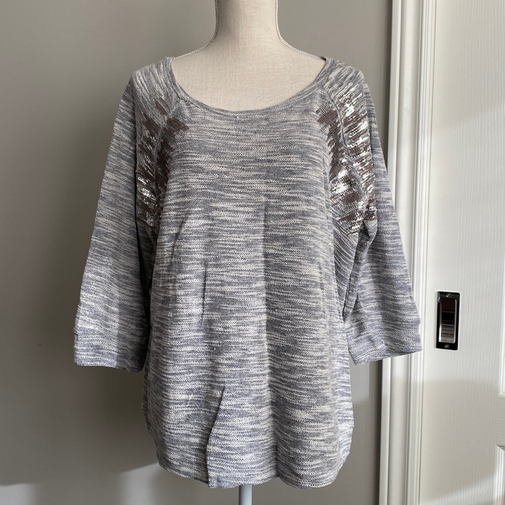 INC - Marled Knit with Sequin Detailing